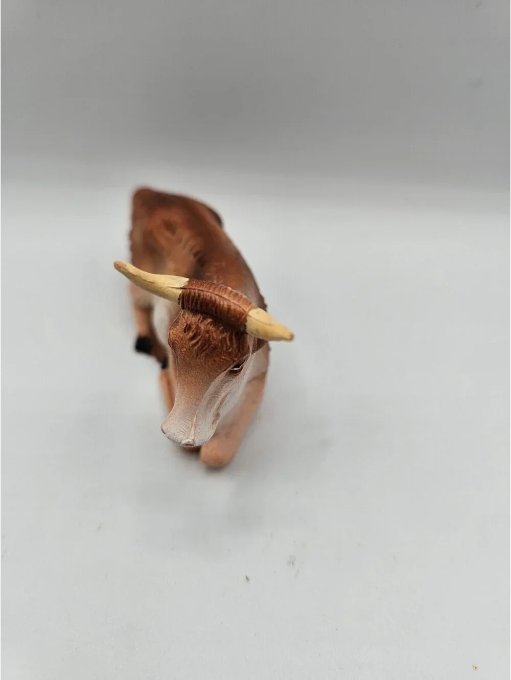 Vintage 1960s Resin Christmas Nativity Figure Laying Bull Animal Fontanini
